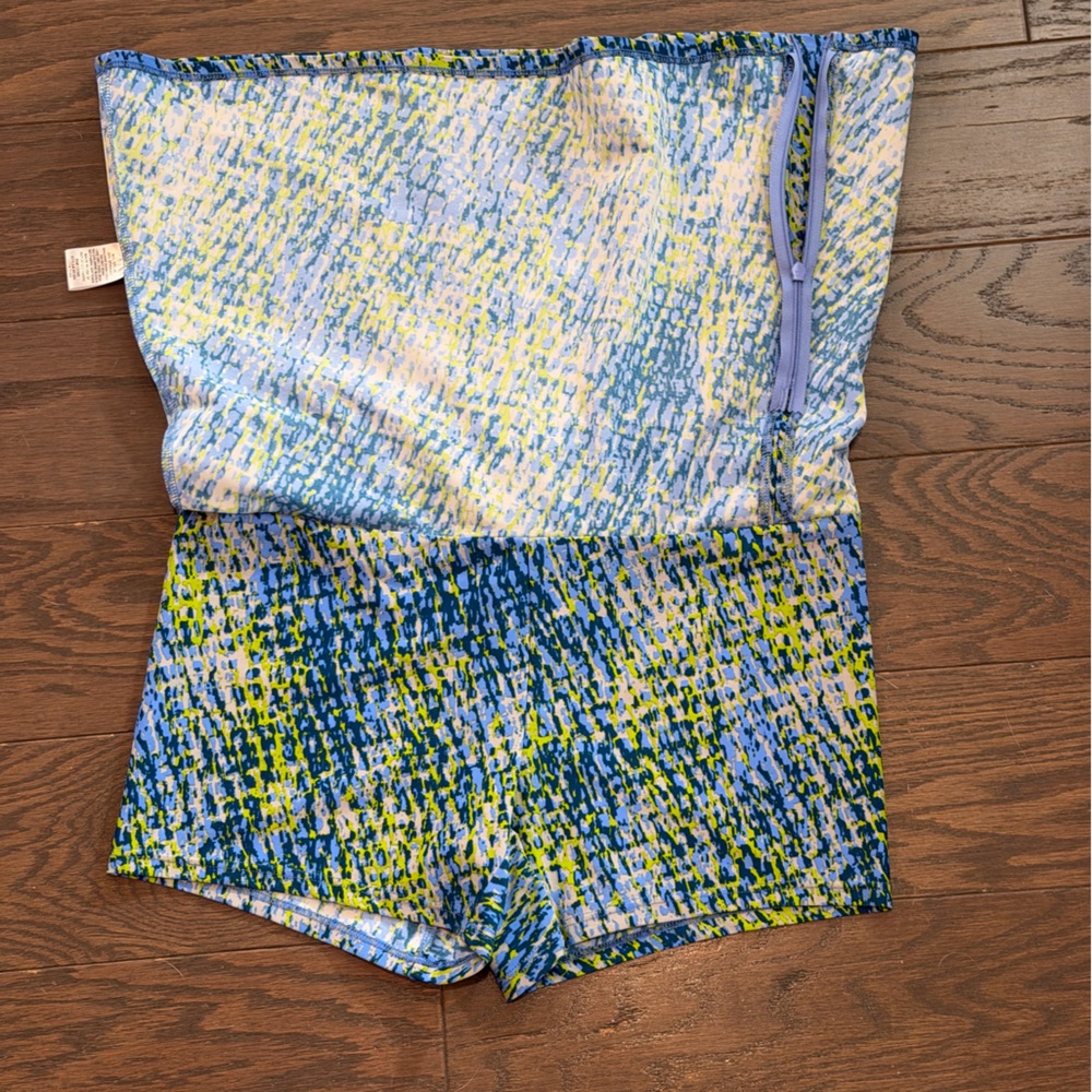 Jude Connally Morgan Skort Mid Rise Jude Cloth Blue Green Print Size XS - Picture 7 of 9